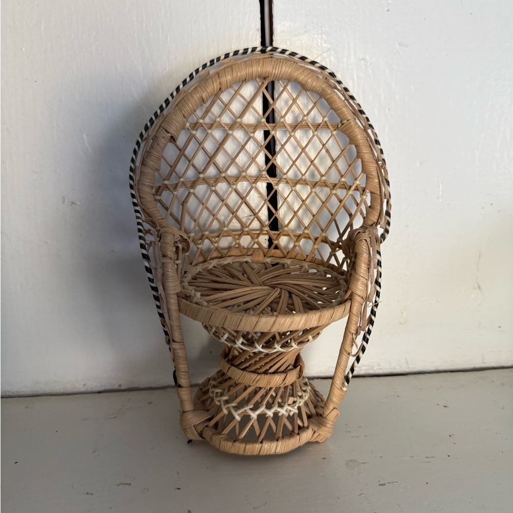 Miniature Rattan Peacock Chair
